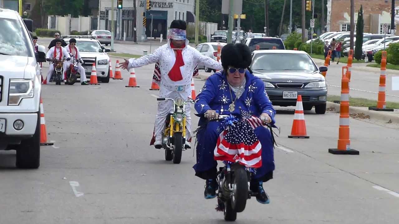 Death defying stunts performed by the World Famous Wheelie-ing Elvi at Oak Cliff Earth Day 2013
