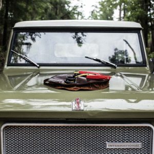 Leather jumper cable bag by the Sturdy Brothers