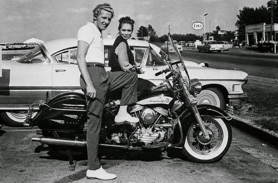 Jerry Lee Lewis with the Panhead he owned for 55 years