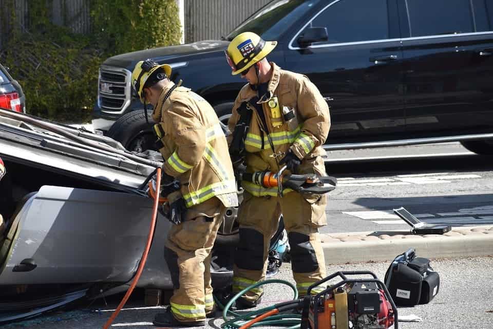 Fireman rescuing